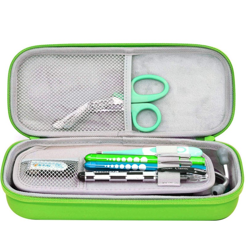 ButterFox Premium Stethoscope Case with Divider and ID Slot for 3M Littmann Classic III, Cardiology IV Diagnostic and More Stethoscopes with Pocket for Nurse Accessories (Lime Green) - Image 3